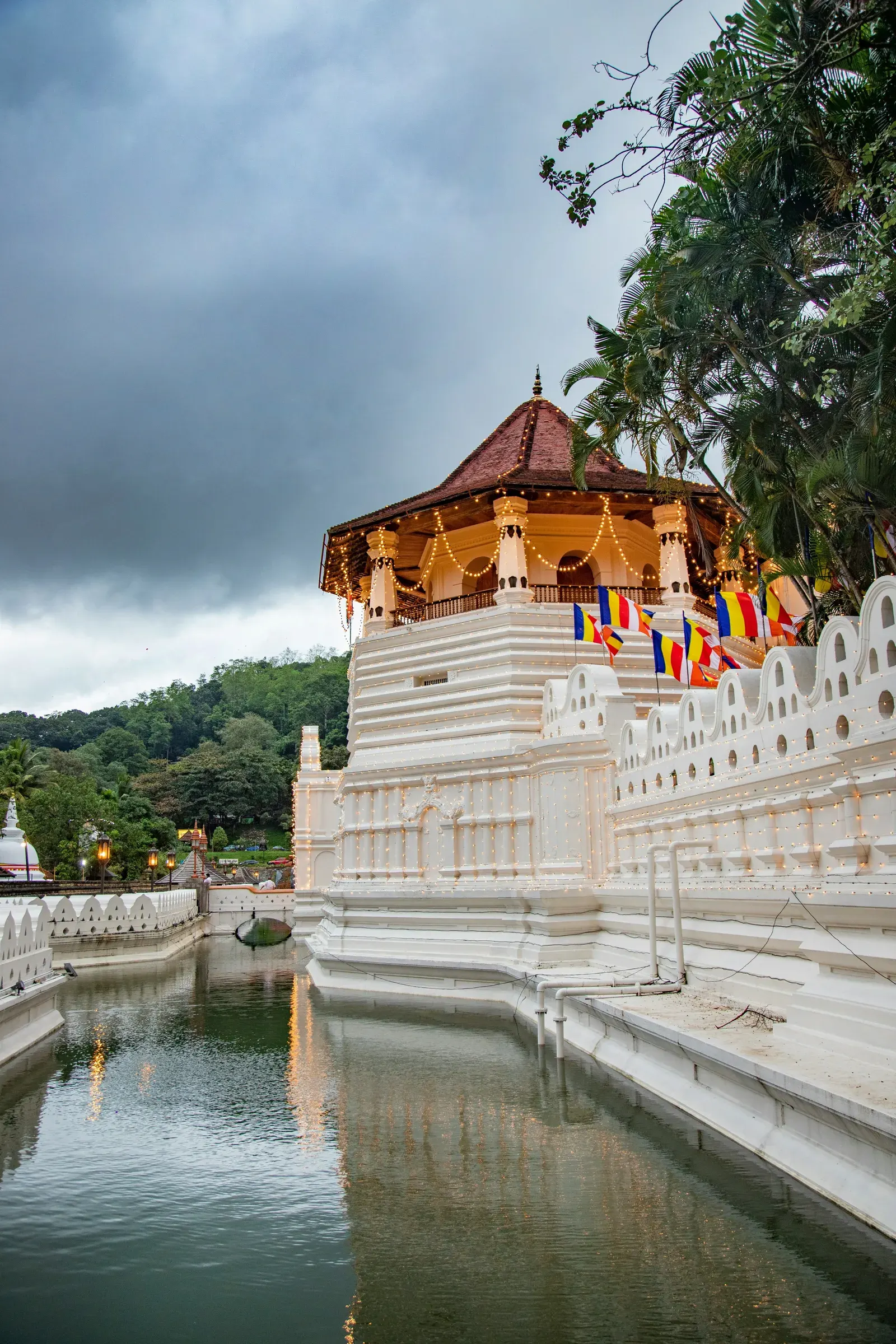 Historic Temple of the Sacred Tooth Relic in Kandy, Sri Lanka.